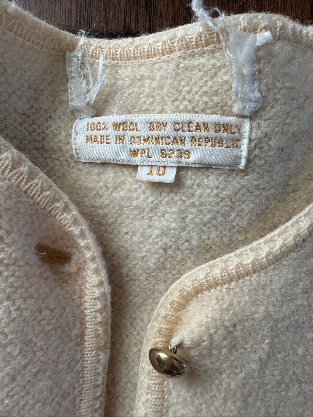 vintage Tally Ho boiled wool button-front cardigan jacket 10 - Picture 4 of 7